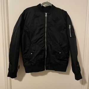 H&M Classic Black Bomber Jacket